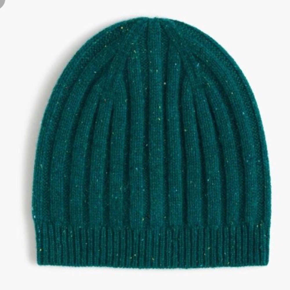 Jcrew 100% cashmere ribbed beanie